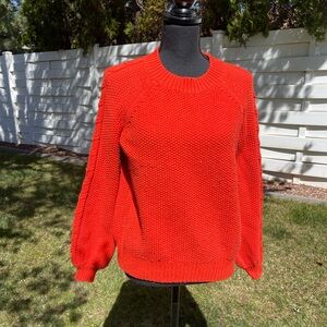 Boden Orange button detailed knitted sweater